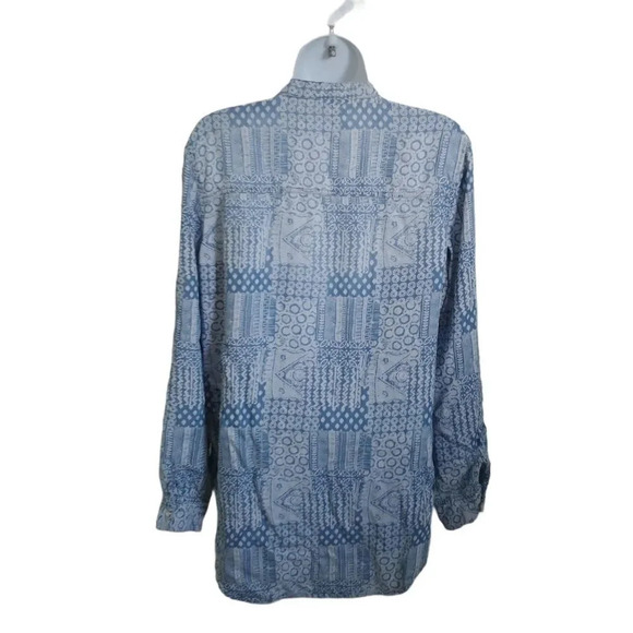 Standard Grace Lace Up Tunic Blue Large - Picture 6 of 9